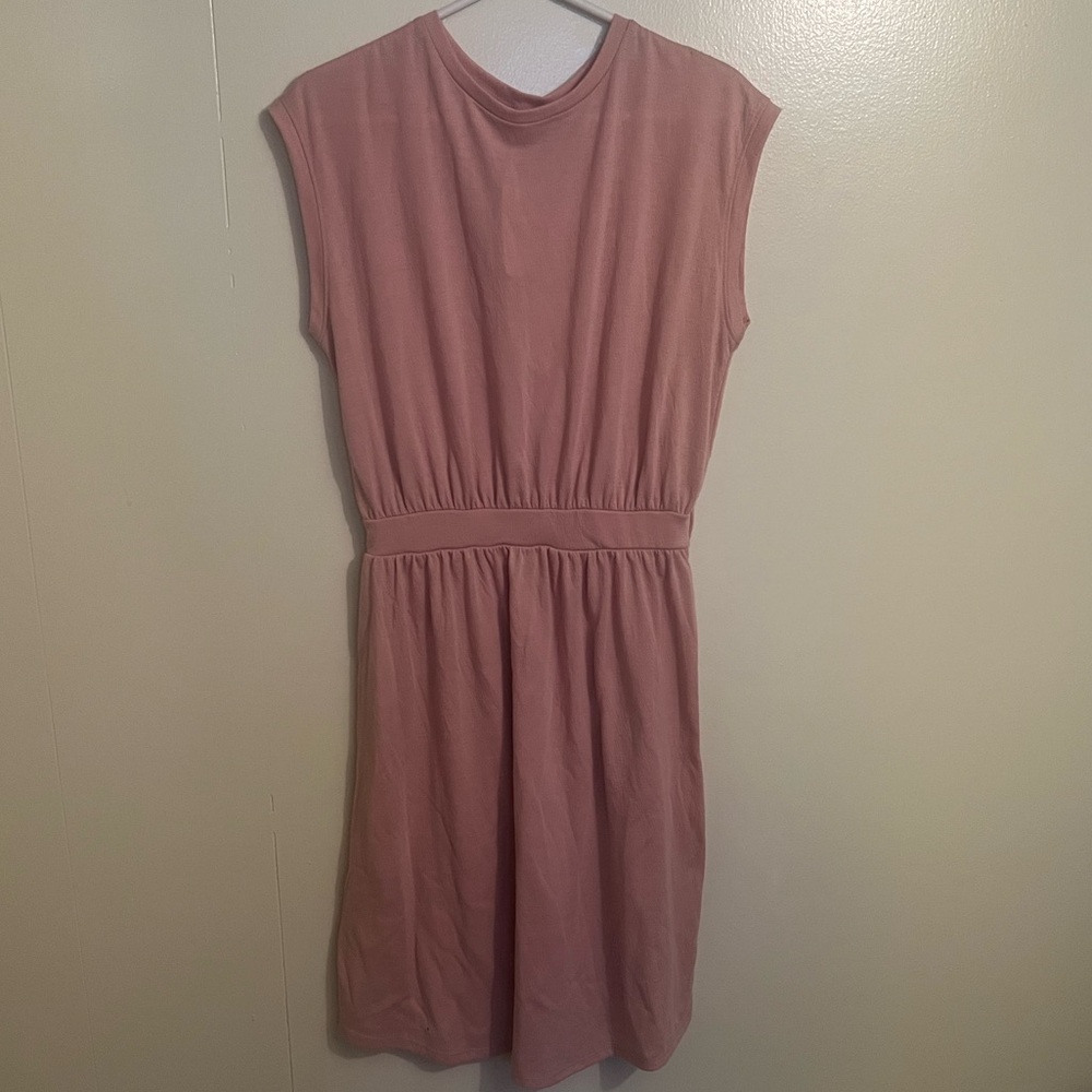 Dusky pink casual dress
